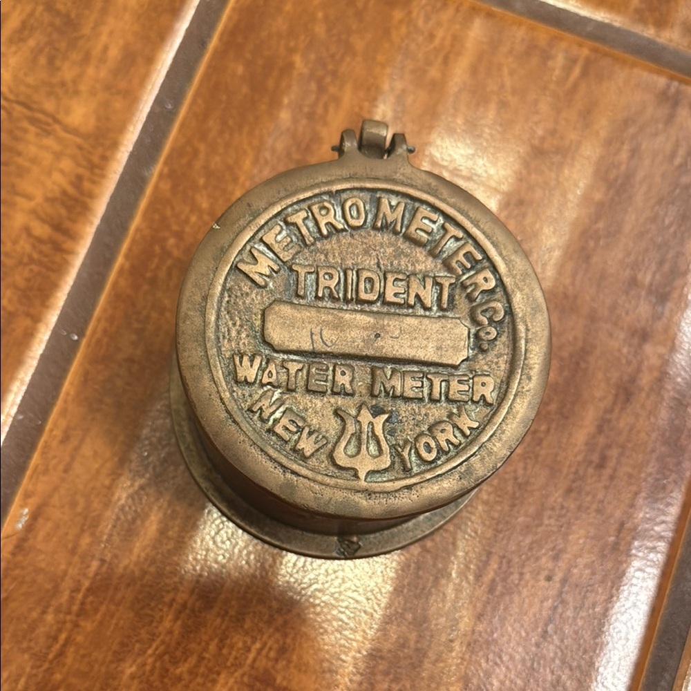 Vintage Metro Meter Co. Trident Water Meter Cap Trinket box